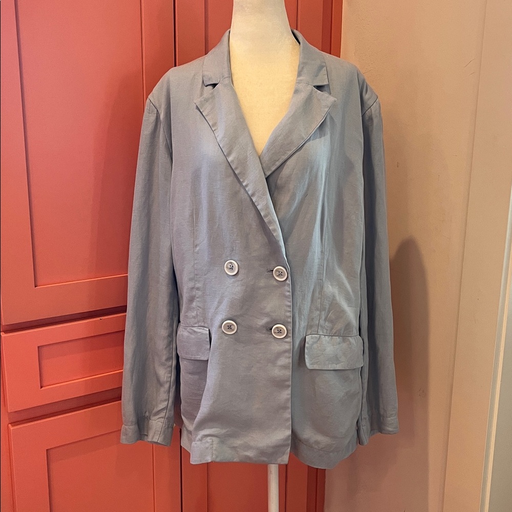 Rosetta Getty Blue Double Breasted Blazer - Picture 6 of 12